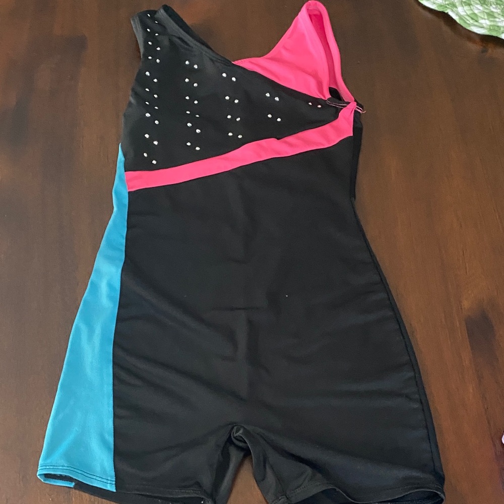 Lot of Colorful Girls' Gymnastics Leotards - Neon & Galaxy Prints - Picture 5 of 9